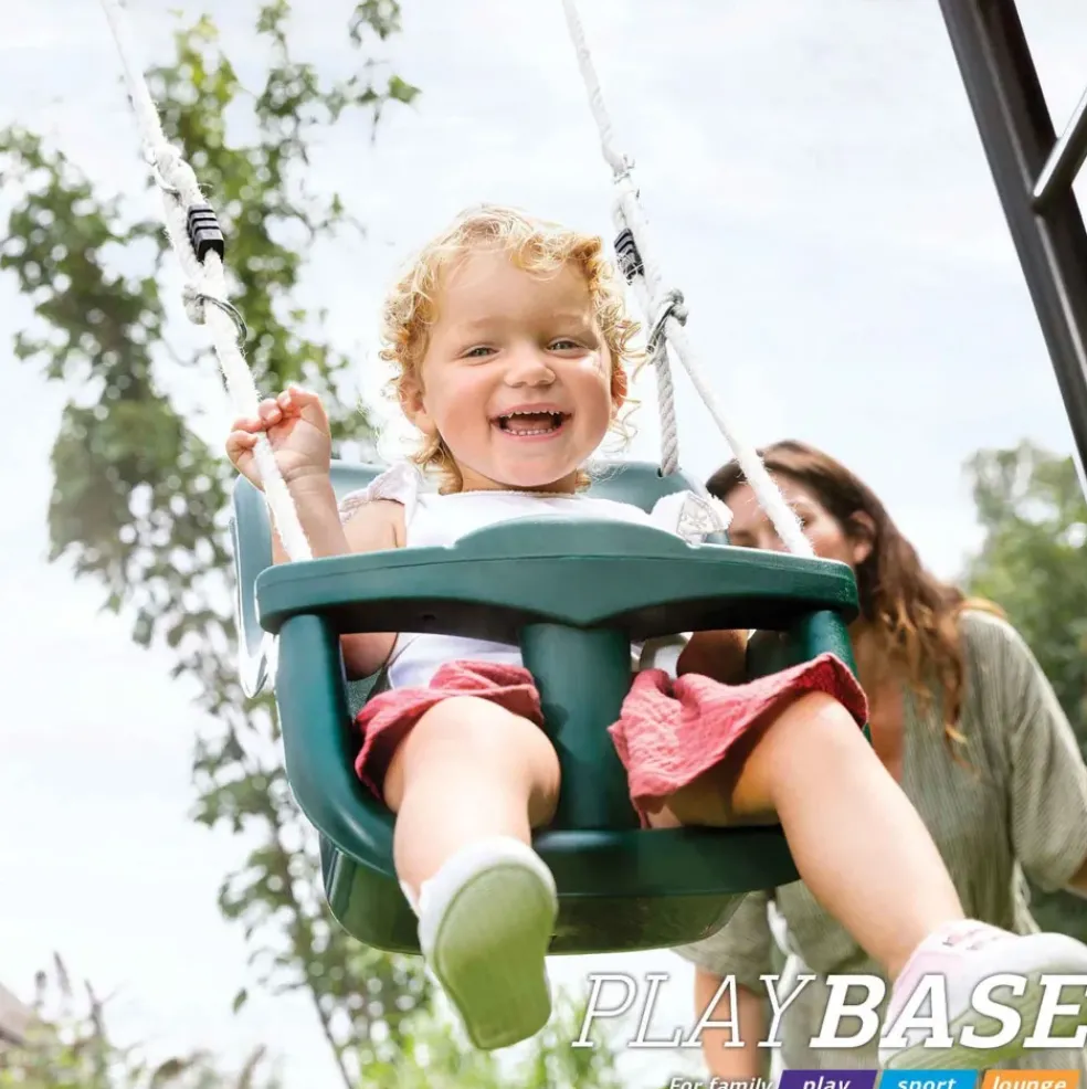 Aire de jeux avec siège bébé et balançoire caoutchouc - Playbase BERG Taille M