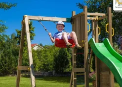 Aire de jeux avec bac à sable et 1 balançoire en bois Funny3 de Fungoo