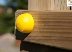 Aire de jeux avec échelle à corde et 2 balançoires Gaia de chez Fungoo
