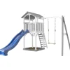 Aire de jeux Beach Tower Axi - 1 balançoire bois et toboggan bleu