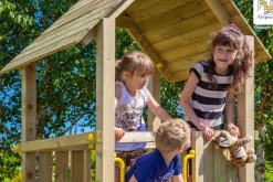Aire de jeux Carol1 avec toboggan bleu et mur d'escalade de Fungoo