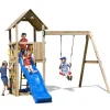 Aire de jeux en bois Carol1 avec toboggan et 1 balançoire de Fungoo