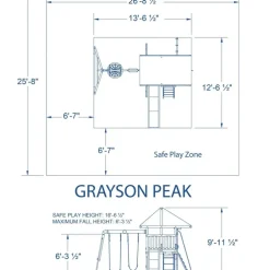 Aire de jeux en bois de cèdre pour 9 enfants Grayson Peak de Backyard