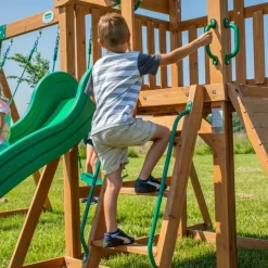 Aire de jeux en bois de cèdre pour 9 enfants Grayson Peak de Backyard