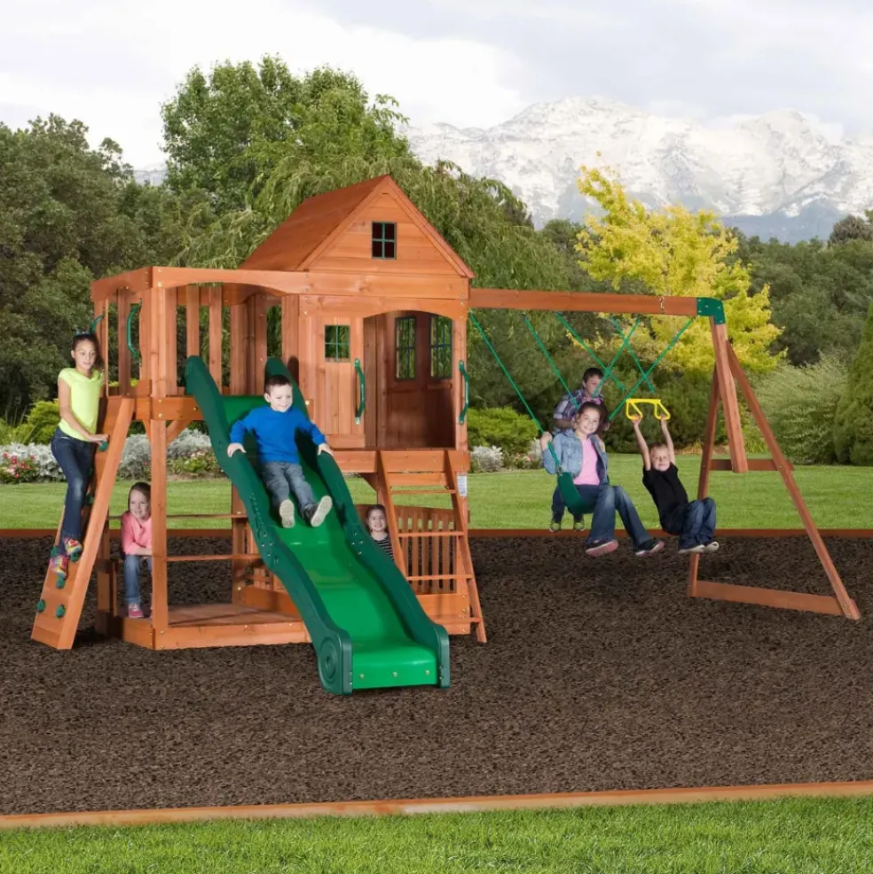 Aire de jeux en bois enfant Hill Crest - Backyard