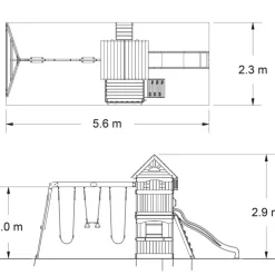 Aire de jeux en bois enfant Atlantic - Backyard