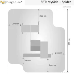 Aire de jeux en bois MySide Spider multifonctions de chez Fungoo