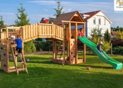 Aire de jeux en bois Rainbow Fortress Tip multiactivités de Fungoo