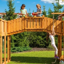Aire de jeux en bois Rainbow Fortress Tip multiactivités de Fungoo