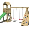 Aire de jeux Fleppi en bois avec toboggan et 2 balançoires de Fungoo
