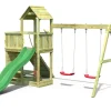 Aire de jeux Floppi en bois avec une table et 2 balançoires de Fungoo