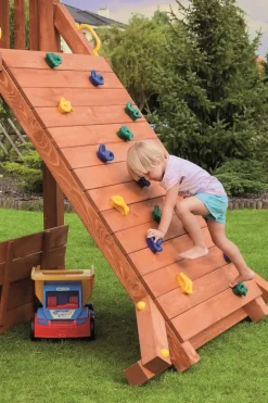 Aire de jeux Giant Move Beach avec toboggan, mur, balançoire de Fungoo