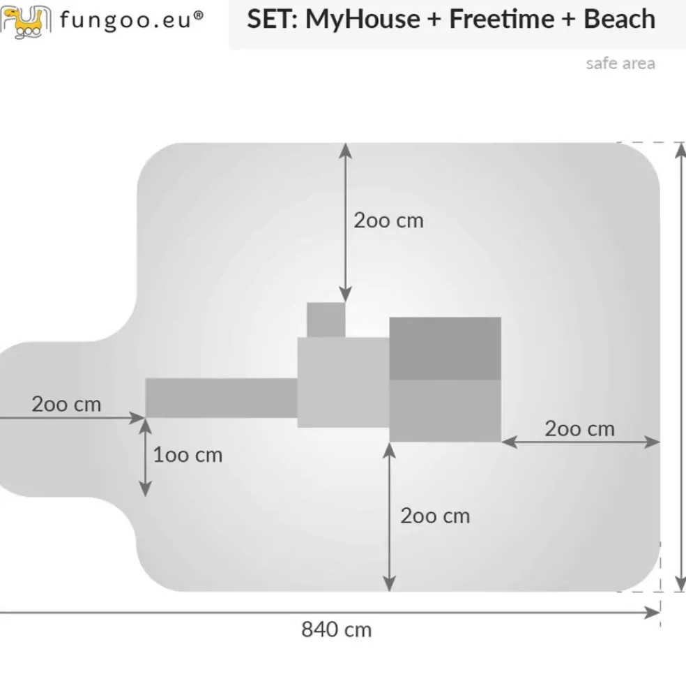 Aire de jeux MyHouse Free Time Beach avec maison et toboggan de Fungoo