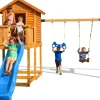 Aire de jeux MyHouse Move avec cabane, balançoire, toboggan de Fungoo