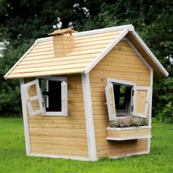 Alice Maisonnette en bois écologique brun/blanc Axi