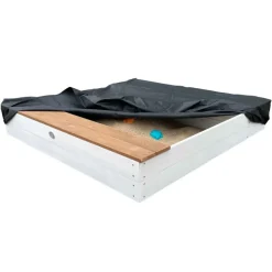 Bac à sable et espace de rangement en bois marron et blanc Evy d'AXI
