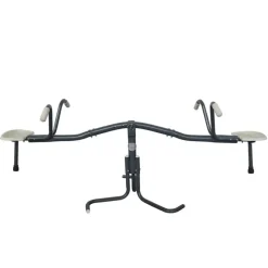 Balançoire double rotative 360° en métal anthracite et crème d'AXI