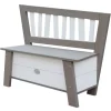 Banc de rangement en bois gris et blanc dès 3 ans Corky d'Axi