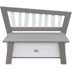 Banc de rangement en bois gris et blanc dès 3 ans Corky d'Axi