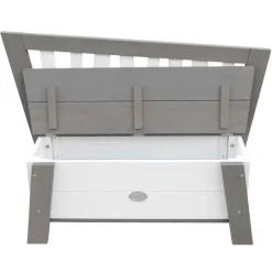 Banc de rangement en bois gris et blanc dès 3 ans Corky d'Axi