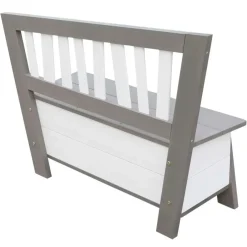 Banc de rangement en bois gris et blanc dès 3 ans Corky d'Axi