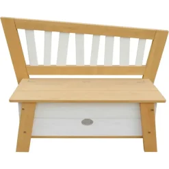 Banc de rangement en bois marron et blanc dès 3 ans Corky d'Axi
