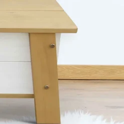 Banc de rangement en bois marron et blanc dès 3 ans Corky d'Axi