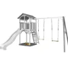 Beach Tower de Axi avec 2 balançoires et toboggan blanc