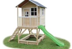 Cabane bois + toboggan Loft 500 Naturel - Exit