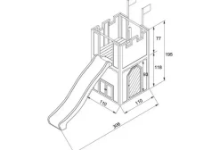 Cabane château fort en bois Arthur Axi