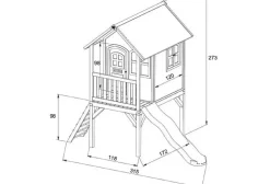 Cabane enfant en bois sur pilotis Laura Axi