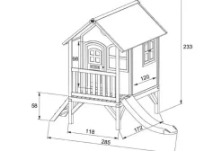 Cabane enfant en bois sur pilotis Tom Axi
