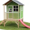 Cabane enfant sur pilotis verte Loft 300 - Exit