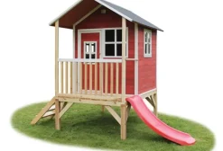 Cabane enfant sur pilotis rouge Loft 300 - Exit