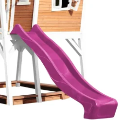 Cabane Max de Axi en bois brun/blanc et toboggan