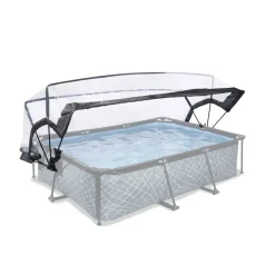Dôme pour piscine rectangulaire transparent 220 x 150 cm EXIT