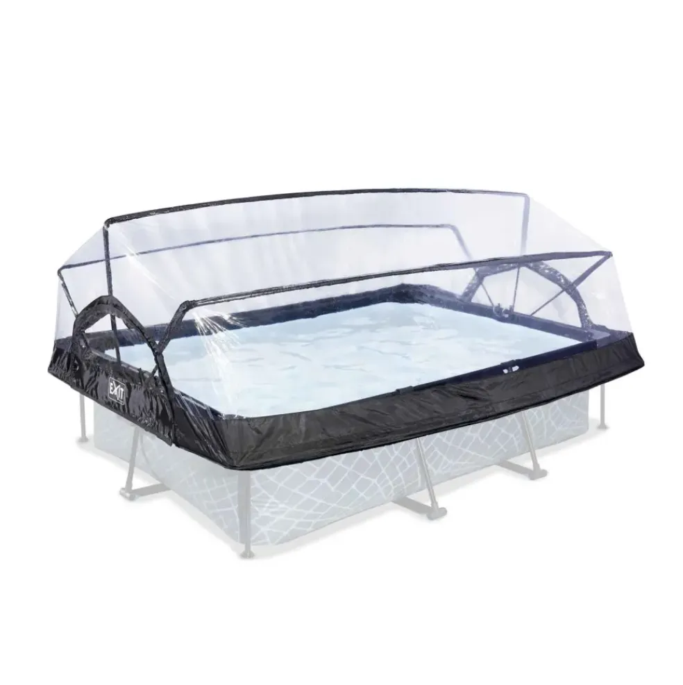 Dôme pour piscine rectangulaire transparent 220 x 150 cm EXIT