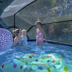Dôme pour piscine rectangulaire transparent 220 x 150 cm EXIT