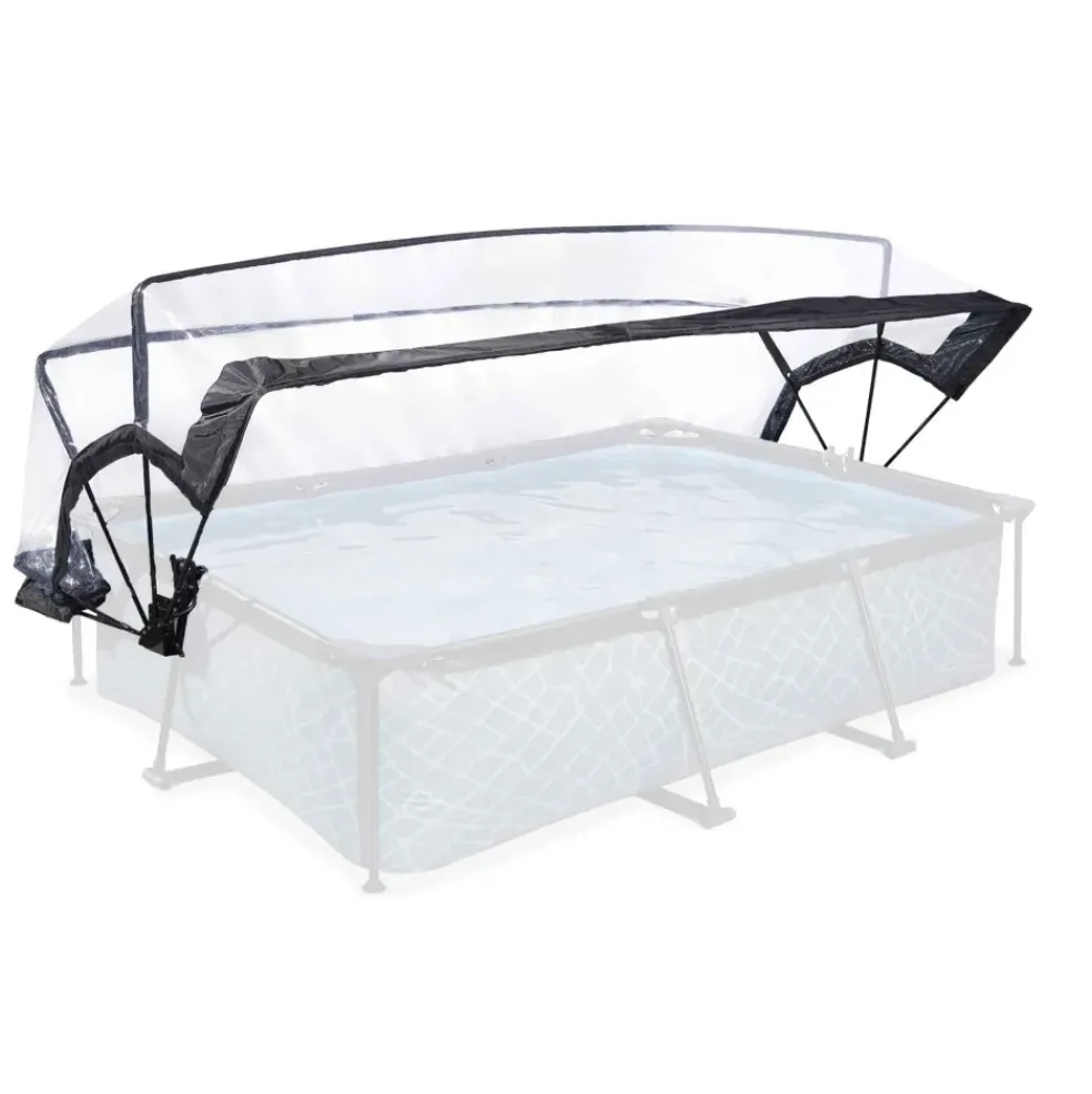 Dôme pour piscine rectangulaire transparent 300 x 200 cm EXIT