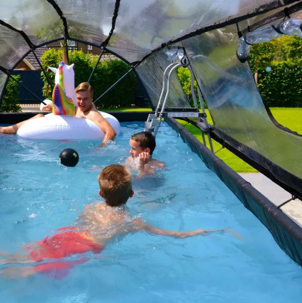 Dôme pour piscine rectangulaire transparent 540 x 250 cm EXIT