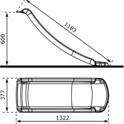 Glissière de toboggan Axi 118 cm bleu