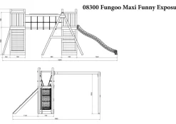Grande aire de jeux en bois de pin Fungoo Maxi Exposure