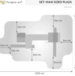 Grande aire de jeux Sized Plaza multiactivités en bois de chez Fungoo