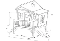 Grande cabane en bois sur pilotis Emma Axi