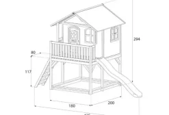 Grande cabane  Marc avec bac à sable Axi