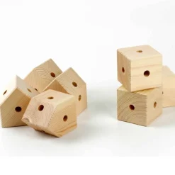 Jeu de construction géant en bois Trigonos Family  Boîte carton Fabriqué en Espagne - 79 pces bleu