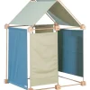 Jeu de construction géant en bois et tissu bio vert fabriqué en Espagne Kernel Trigonos