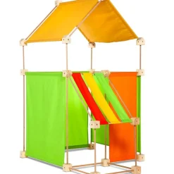 Jeu de construction géant en bois Trigonos Family Boîte carton Fabriqué en Espagne - 79 pces orange