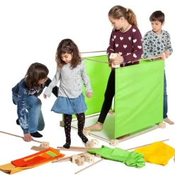 Jeu de construction géant en bois Trigonos Family  Boîte carton Fabriqué en Espagne - 79 pces orange