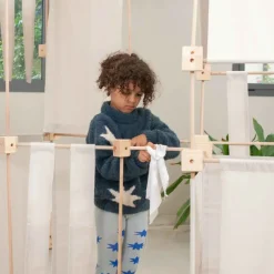 Jeu de construction géant en bois et tissu naturel bio fabriqué en Espagne Max Trigonos